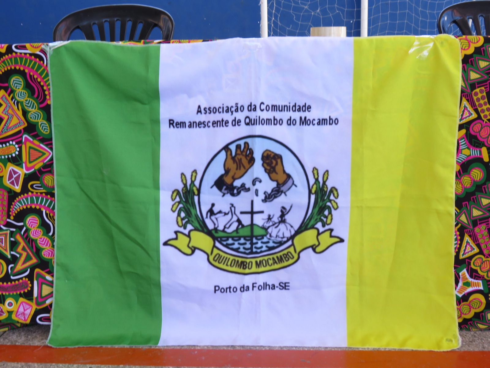 Estandarte da Associação Quilombola